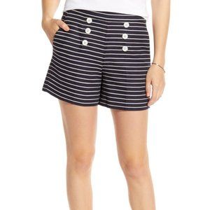 1901 Textured Stripe Cotton & Linen Sailor Shorts